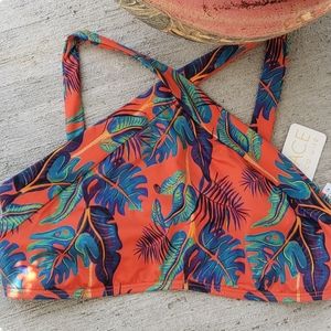 l*space Serina Bikini Top Liberty Palm D Cup NWT